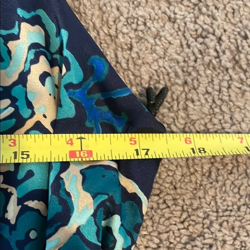 Nicole Miller Blue Paisley Floral Halter Midi Sundress | LARGE NWT - Picture 15 of 16